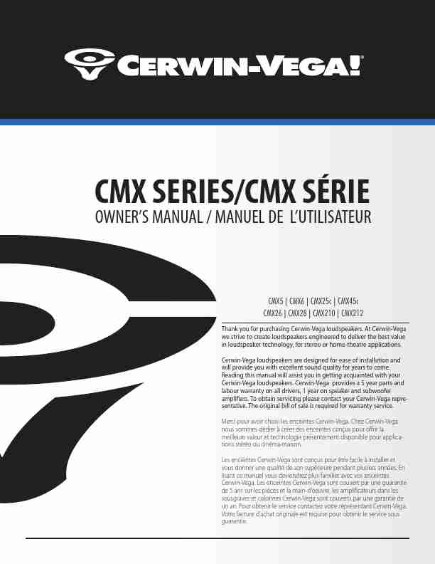 Cerwin-Vega Speaker CMX26-page_pdf